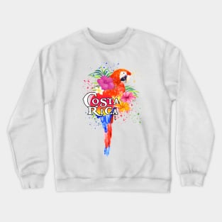 Costa Rica Tropical Parrot Macaw Crewneck Sweatshirt